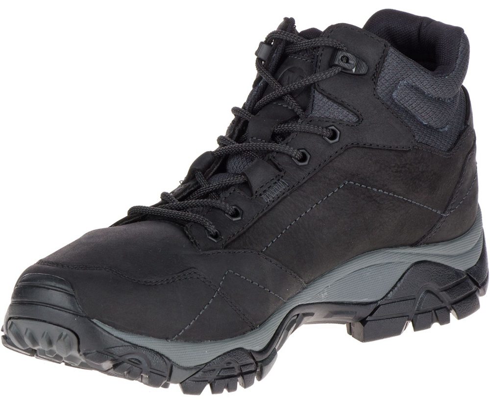 Kozaki Merrell Męskie Czarne - Moab Adventure Mid Waterproof - 375028-HAG